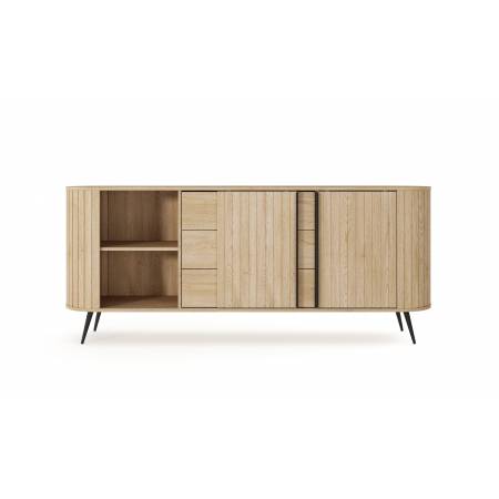 Komoda ryflowana dąb cremona 196 cm 2D3S LAVIA